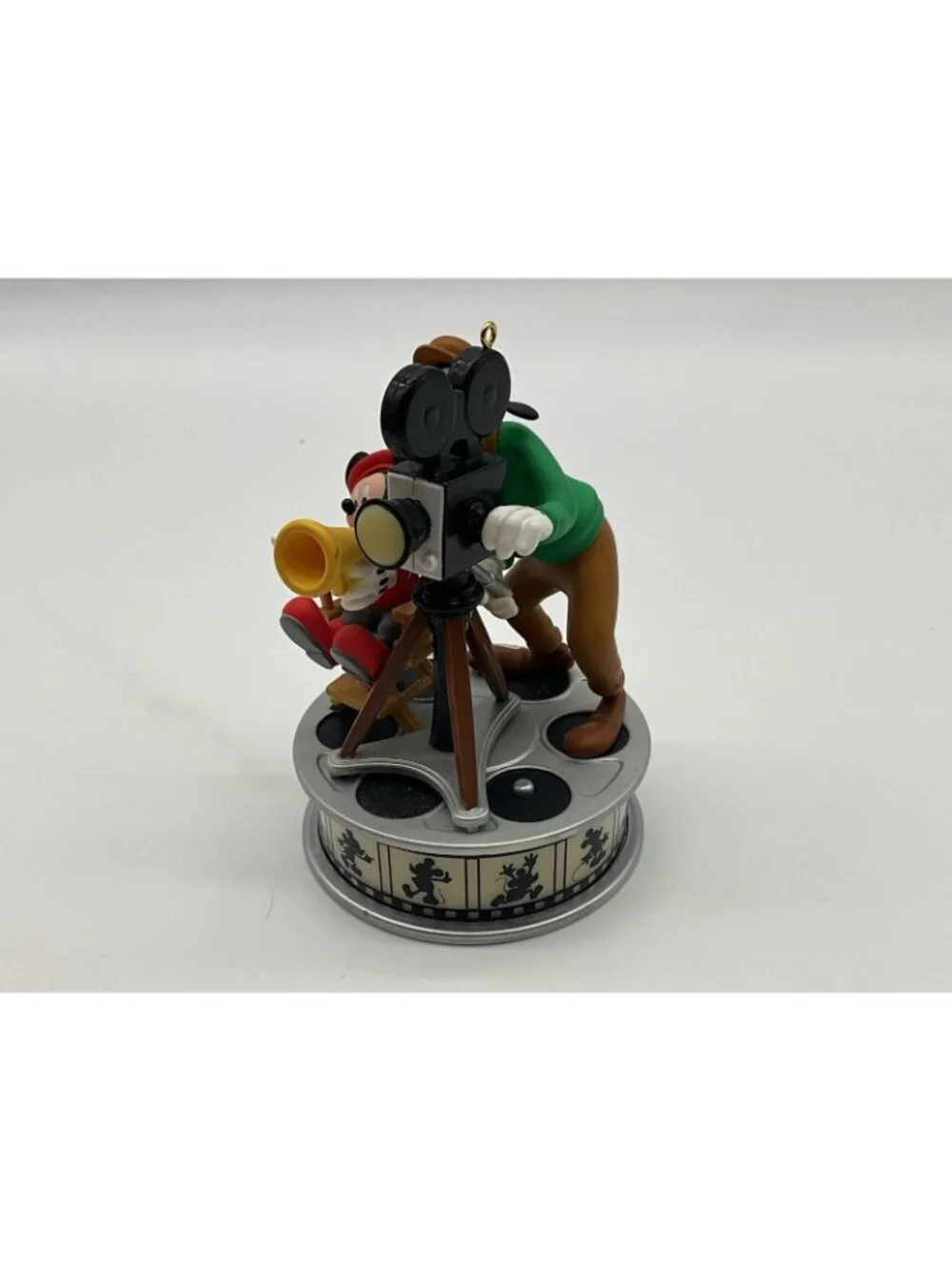 Hallmark Disney Mickey Mouse and Goofy Lights Camera Action Magic Ornament 2014